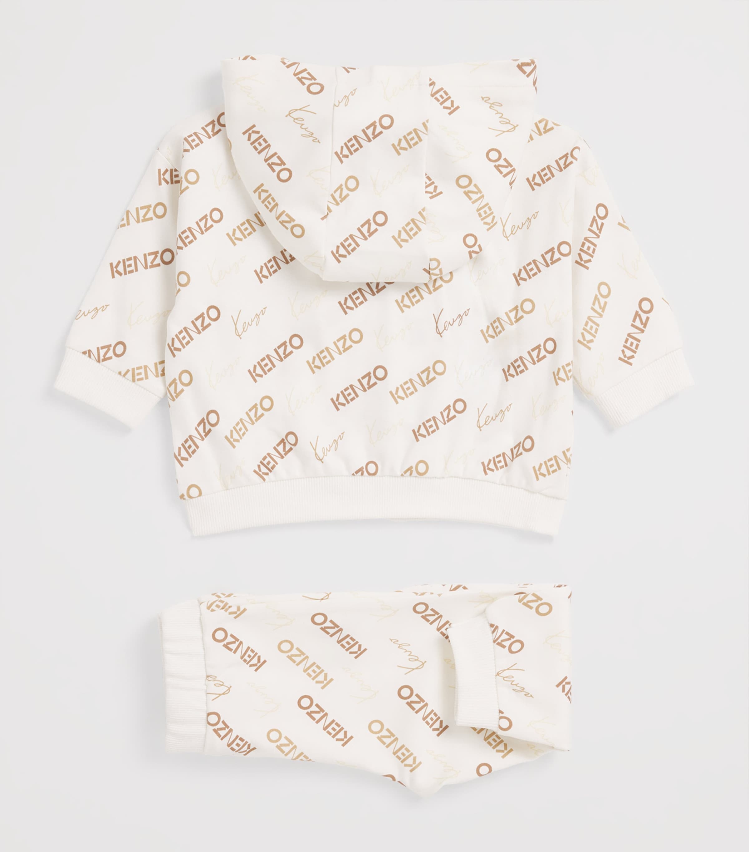 Kenzo kids cotton zip-up hoodie and sweatpants set for ages 6 months to 4 years, UK version