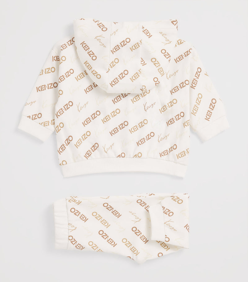 Kenzo kids cotton zip-up hoodie and sweatpants set for ages 6 months to 4 years, UK version