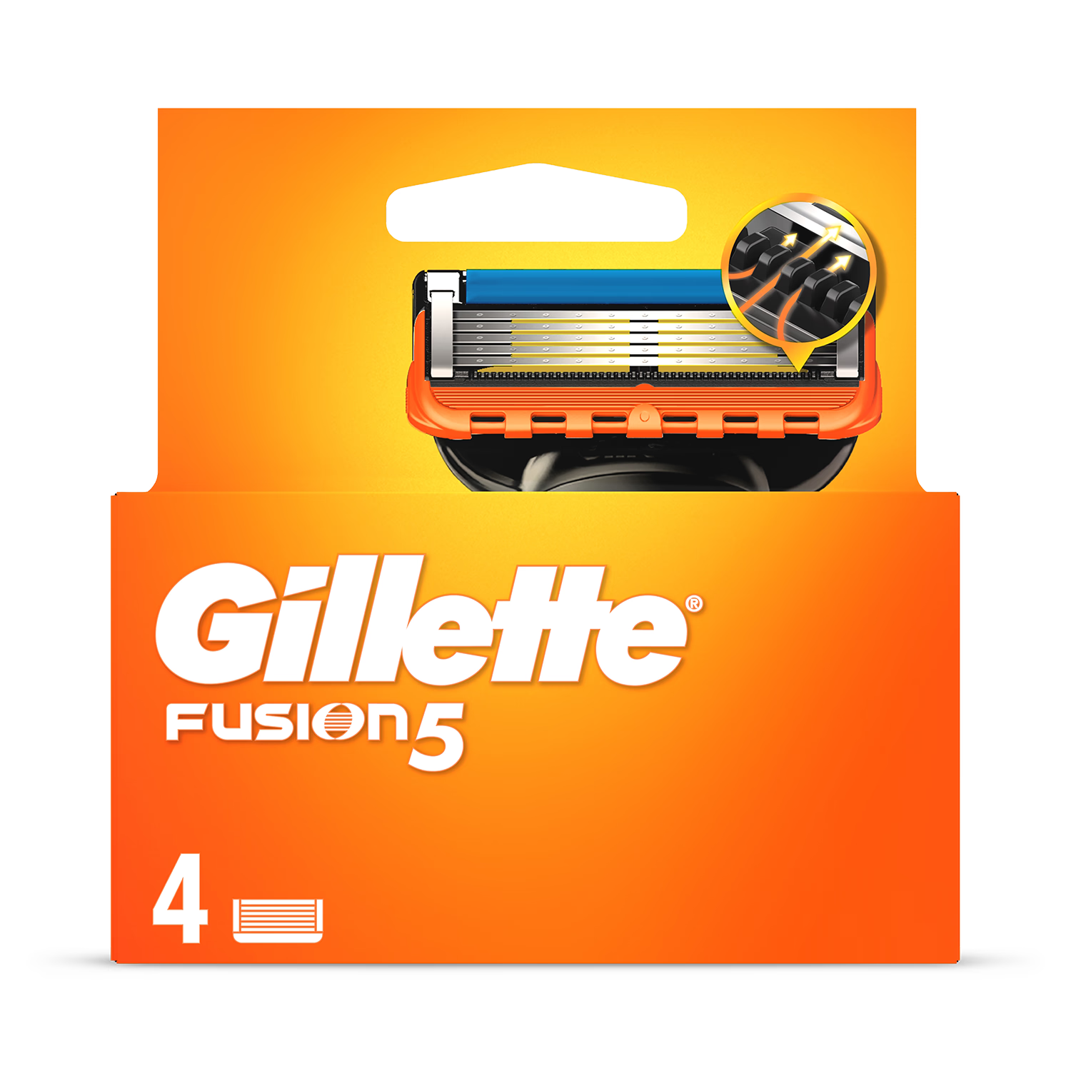 Gillette Fusion5 razor refills 4 count, imported from the UK
