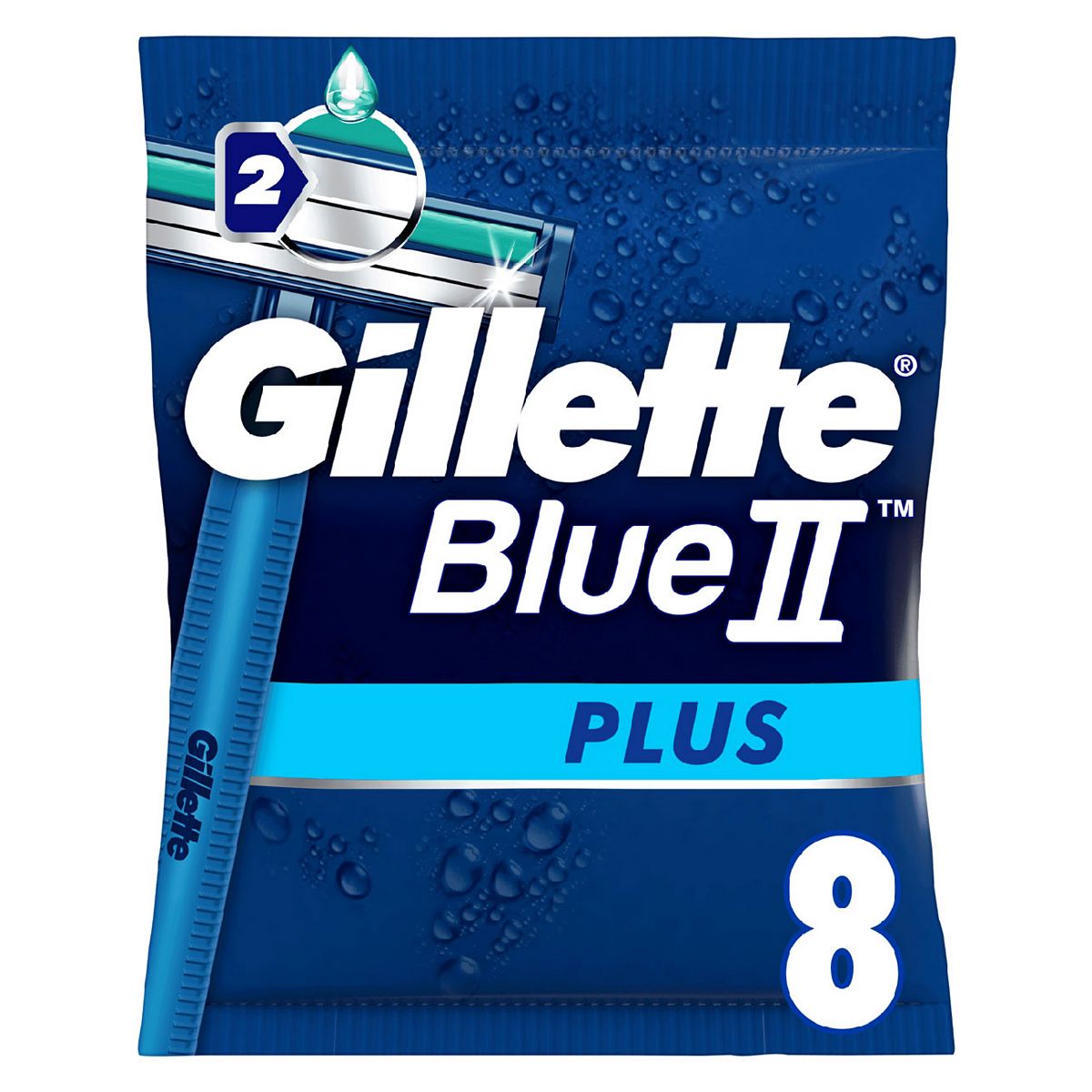 Gillette BlueII Plus Men's Disposable Razors x8 GOODS Boots   