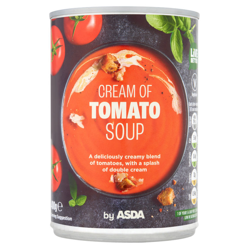 ASDA Cream of Tomato Soup 400g Canned & Packaged Food ASDA   