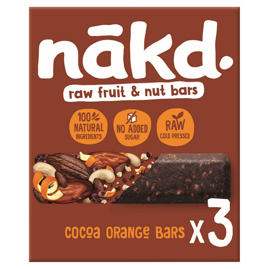 Nakd Cocoa Orange Fruit & Nut Bar Cereals ASDA   