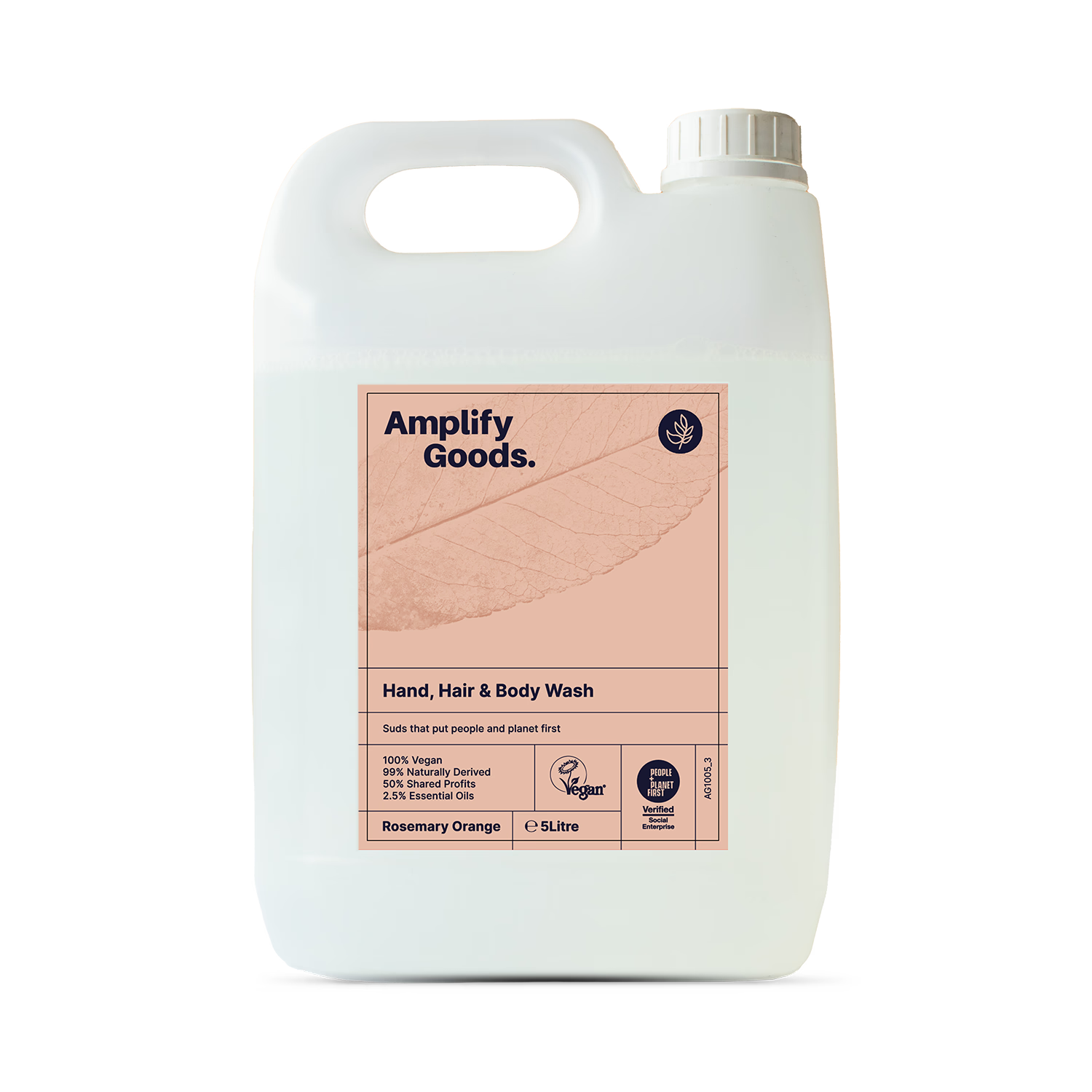 Amplify Goods rosemary orange shampoo body wash 5L, UK version