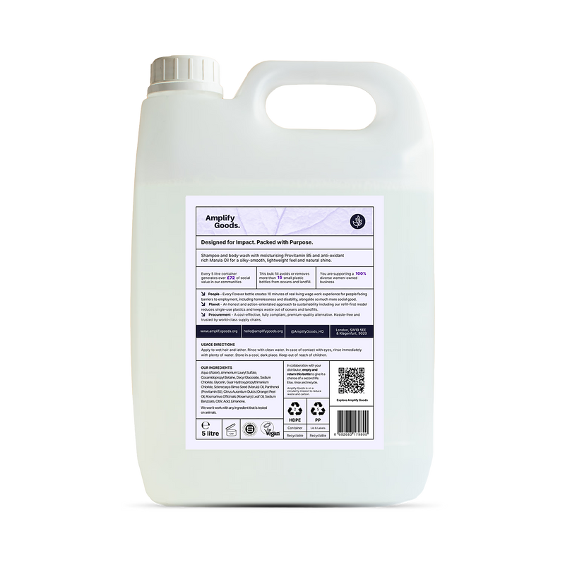 Amplify Goods rosemary orange shampoo body wash 5L, UK version