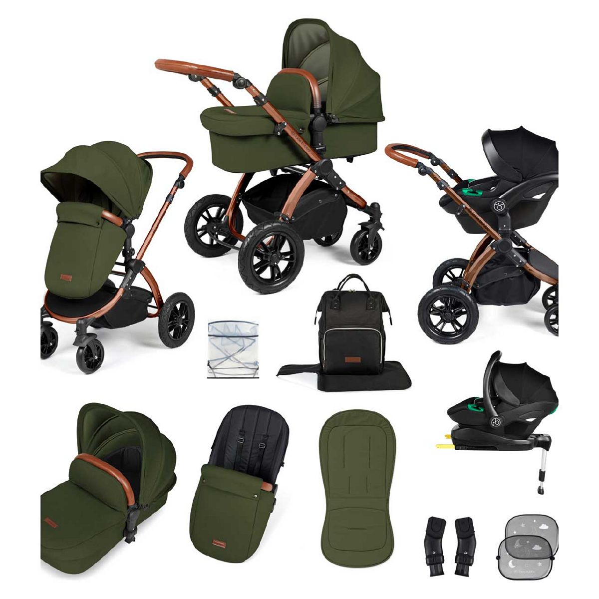 Ickle Bubba Stomp Luxe all-in-one Travel System Bronze/Woodland/Tan/ Pack Size 1 GOODS Boots   