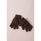 SVNX touch screen cable knit gloves brown one size, UK version