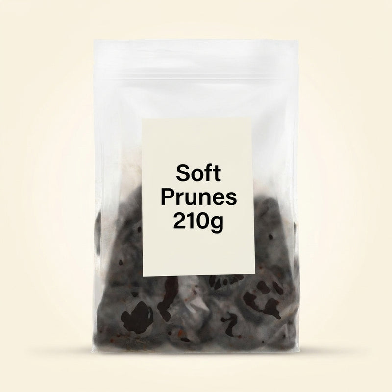 Holland & Barrett Soft Prunes 210g pack (British brand)