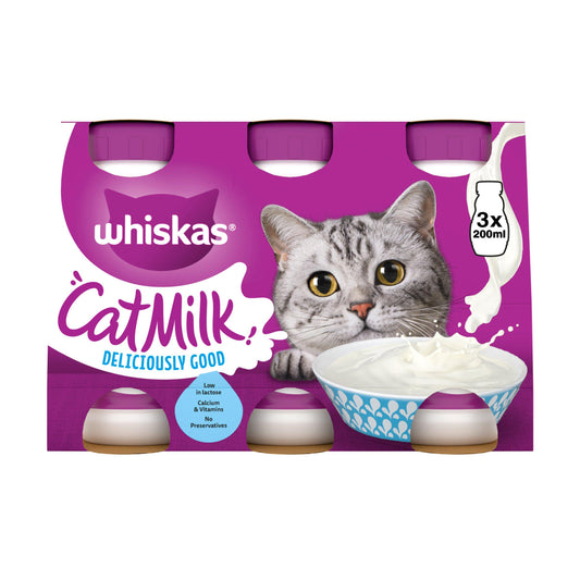 Whiskas Kitten Cat Milk Bottle 3 x 200ml