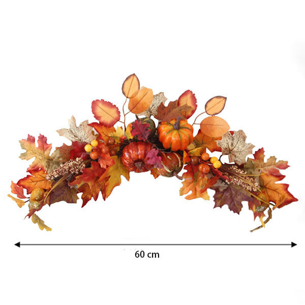 Livingandhome artificial maple leaves swag orange 60cm, imported from the UK