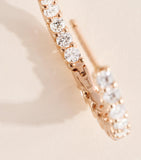 Harrods diamond hoop earrings 18k rose gold 1.25ctw (British brand)