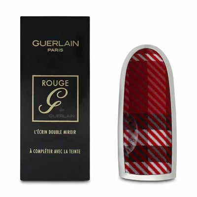 Superdrug Guerlain Rouge G Étui à rouge à lèvres double miroir Tartan Graphique Boîte de maquillage - Acheter en ligne sur McGrocer