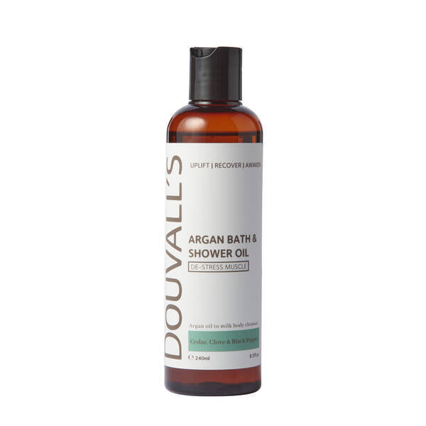 Douvalls Argan Bath and Shower oil 240ml - Muscle Ease GOODS Superdrug   