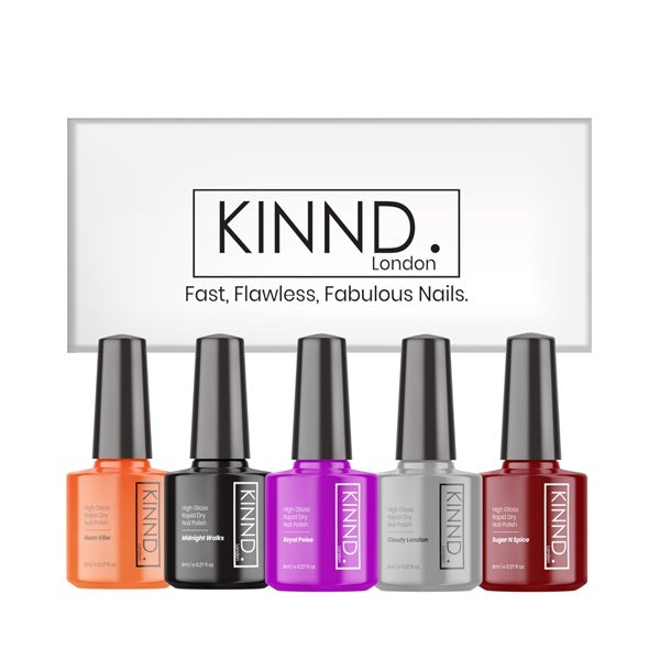 Kinnd London winter nail polish set 5x8ml - British product