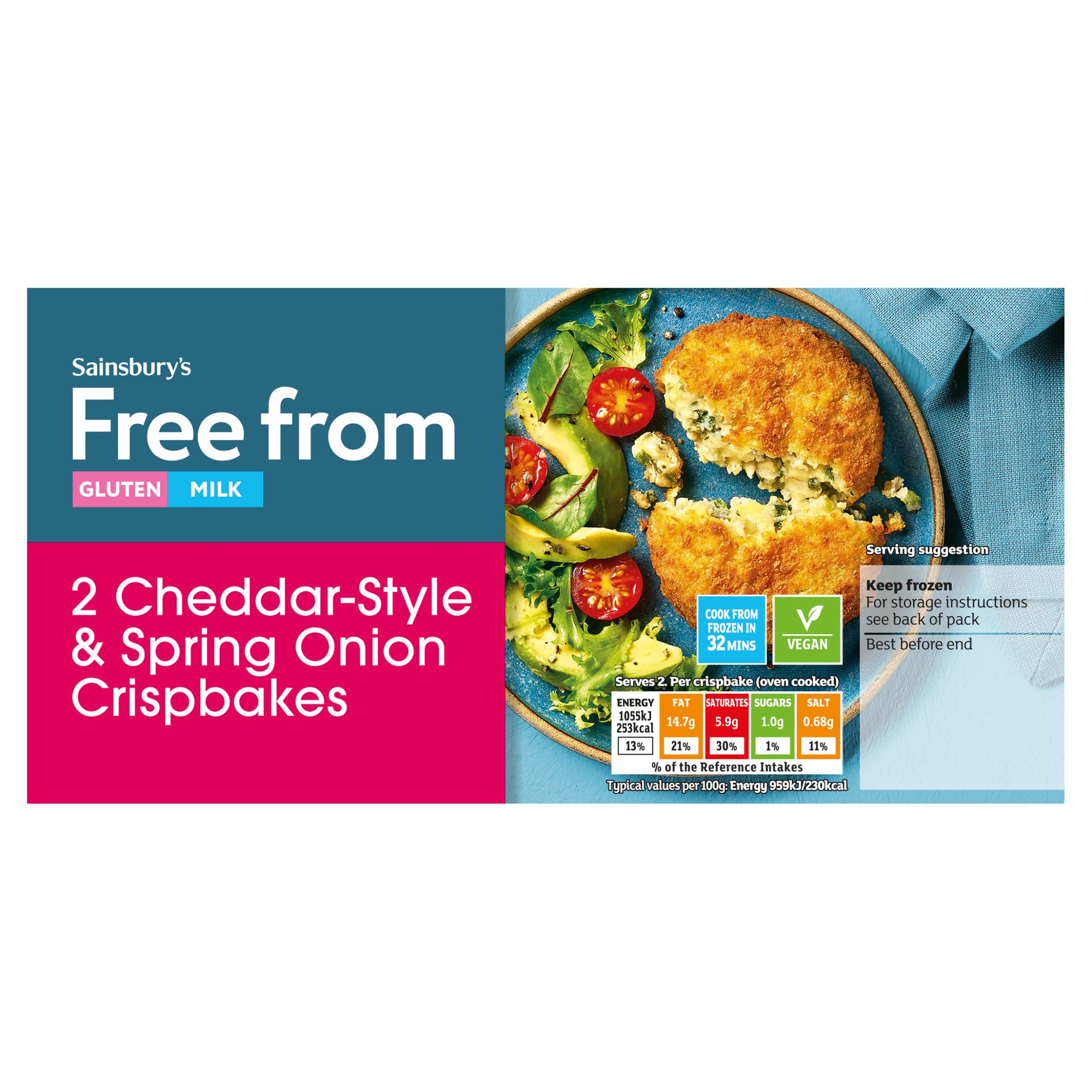 Sainsbury's Free From Cheese & Onion Crispbakes x2 227g GOODS Sainsburys   