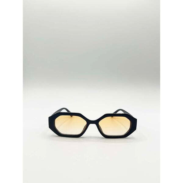 SVNX Oval Geometric sunglasses in black and orange, UK version