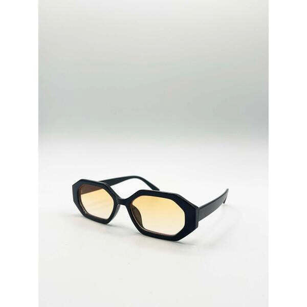 SVNX Oval Geometric sunglasses in black and orange, UK version