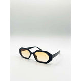 SVNX Oval Geometric sunglasses in black and orange, UK version