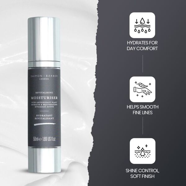 Daimon Barber Revitalising Moisturiser Face Cream 50ml - British product
