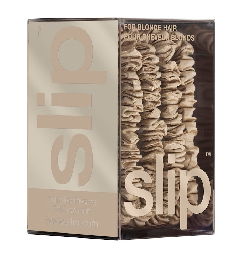 Slip Pure Silk Skinny Scrunchies set of 4 (British brand)