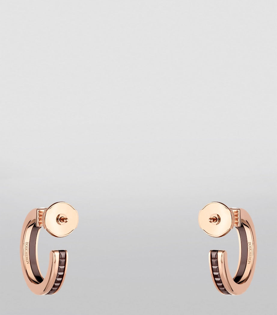 Boucheron Quatre hoop earrings rose gold brown PVD - British product