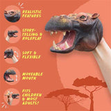 Wild Thingz hippo hand puppet, realistic features, UK version
