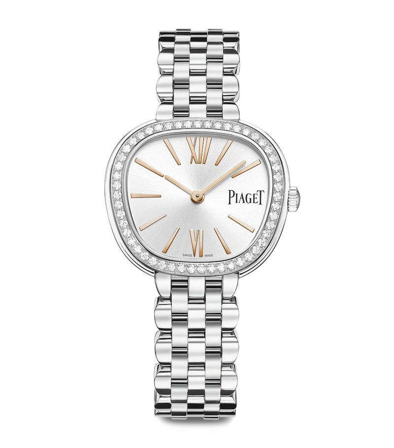 Piaget Sixtie watch 29mm stainless steel diamond bezel (British brand)