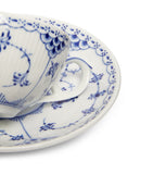 Royal Copenhagen Blue Fluted teacup and saucer, imported from the UK