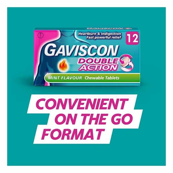 Gaviscon Double Action Tabs Heartburn Indigestion Mint 12s GOODS Superdrug   