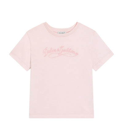 T-shirt brodé logo en coton Dolce&Gabbana Kids Harrods (8-12+ ans) - Acheter en ligne sur McGrocer