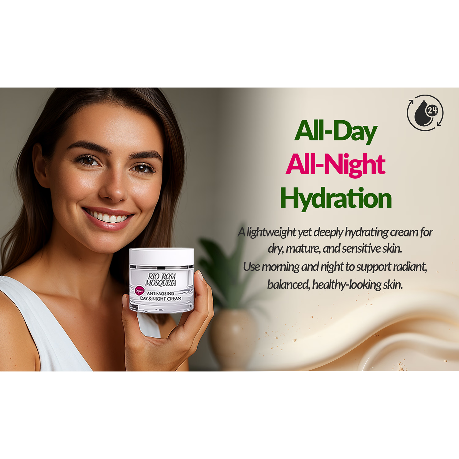 Rio Rosa Mosqueta Day & Night Cream 50ml (British brand)
