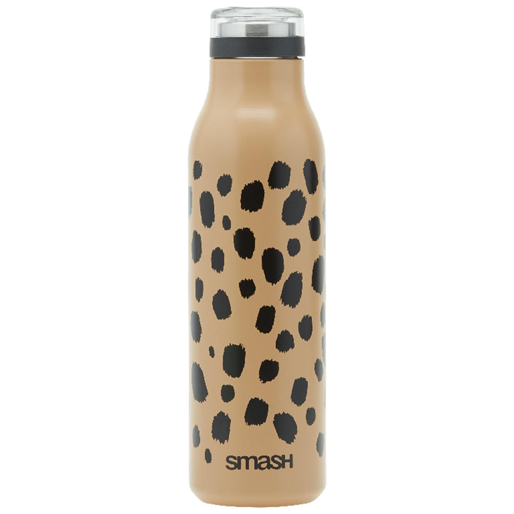 Smash Giraffe Print Stainless Steel Bottle Dusky Pink