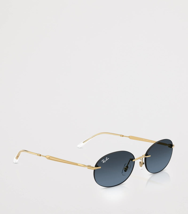 Ray-Ban metal oval sunglasses RB3767, UK version