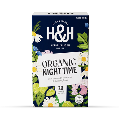 Holland & Barrett Heath Heather Organic Night Time 20 Tea Bags- Buy online at McGrocer