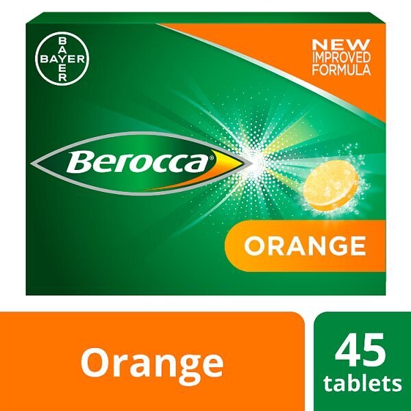 Berocca Natural Orange Sugar Free Effervescent 45 Tablets GOODS Superdrug   