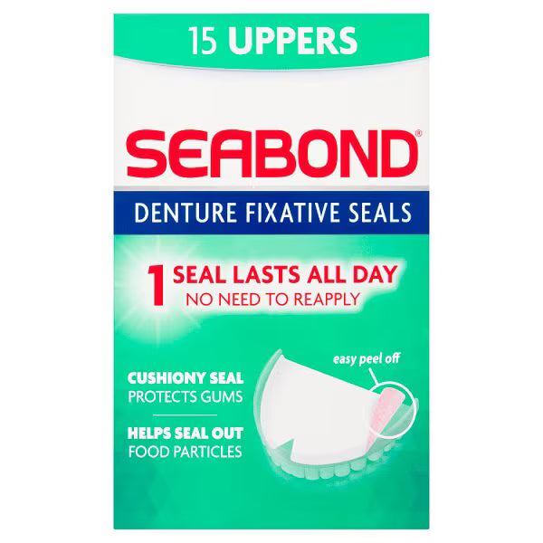 Seabond Denture Fixative Seals Original 15 Uppers (British brand)