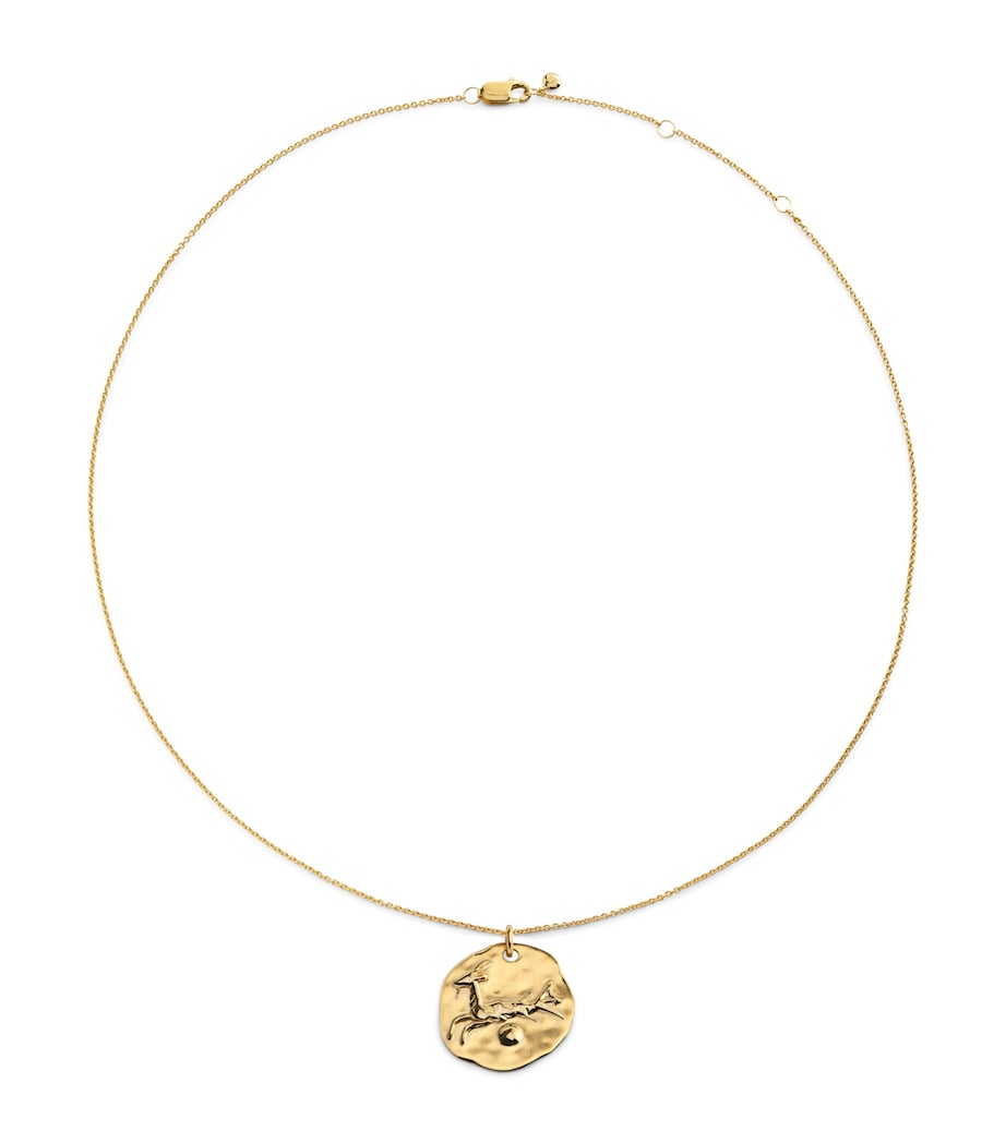 Monica Vinader gold vermeil Capricorn pendant necklace (British brand)
