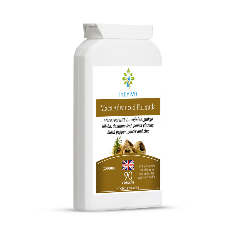 InfiniVit maca advanced formula supplement 90 capsules, UK version