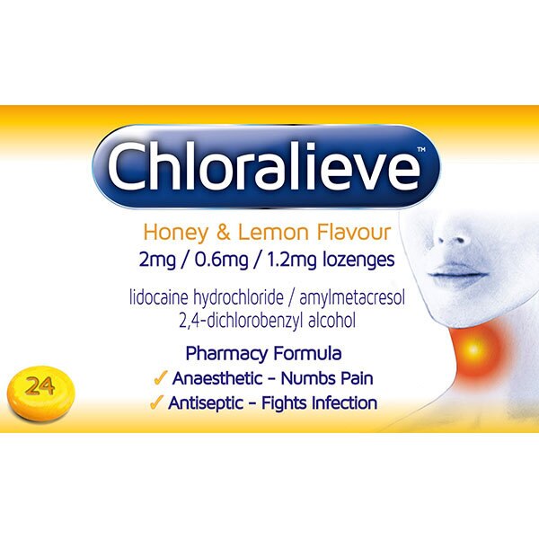 Chloralieve Honey & Lemon Lozenge - 24 Pack