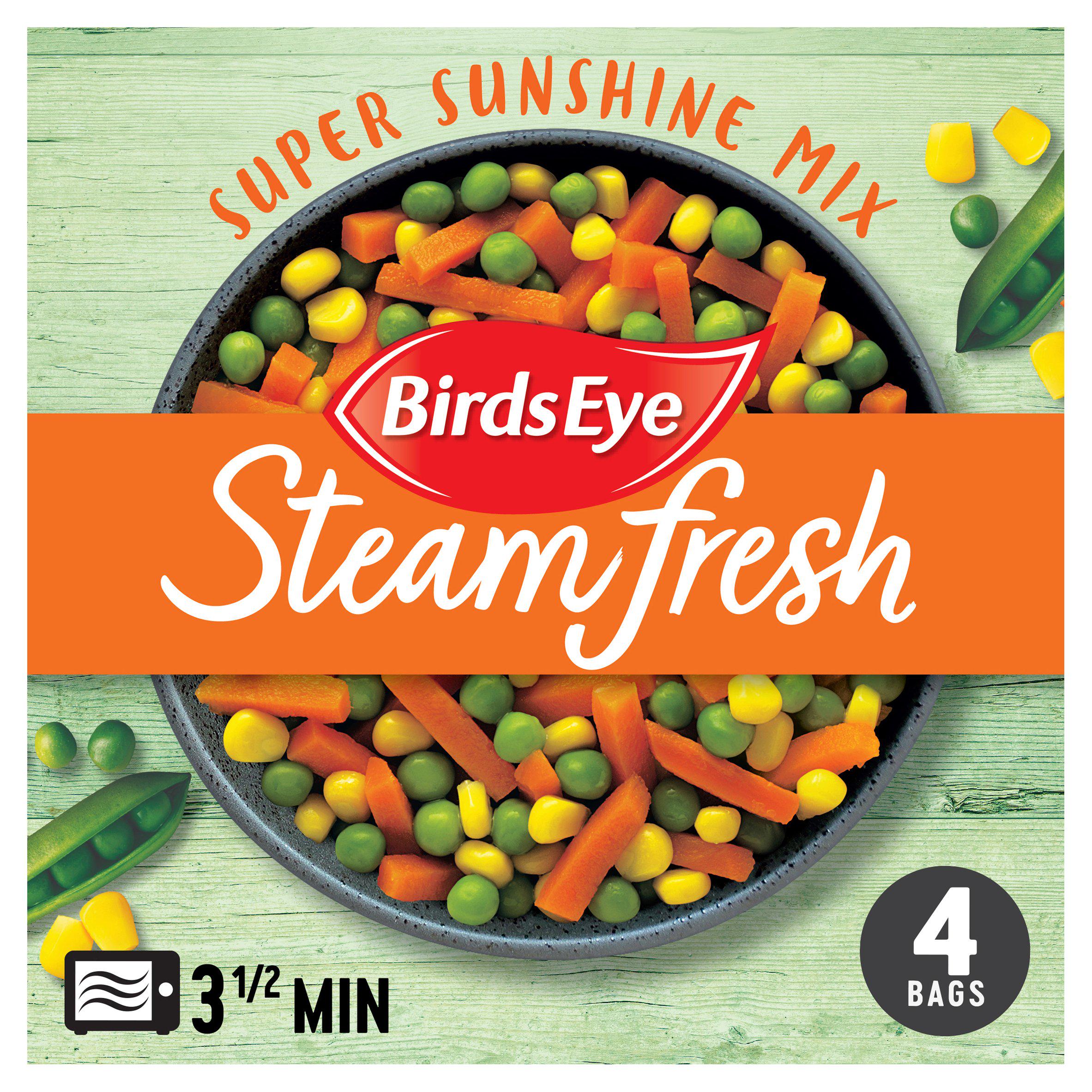 Birds Eye Steamfresh Super Sunshine Steam Bags x4 540g GOODS Sainsburys   