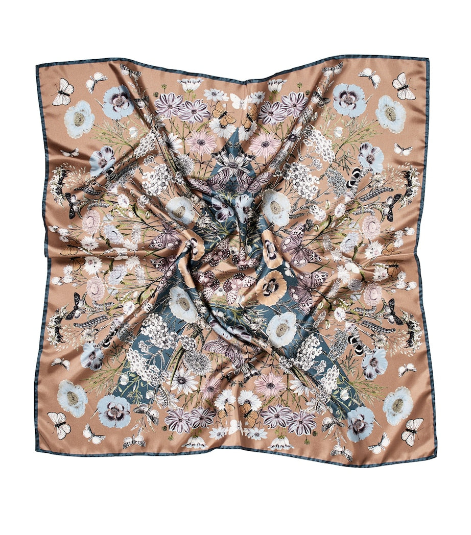 Aspinal of London silk printed square scarf 90cm (British brand)
