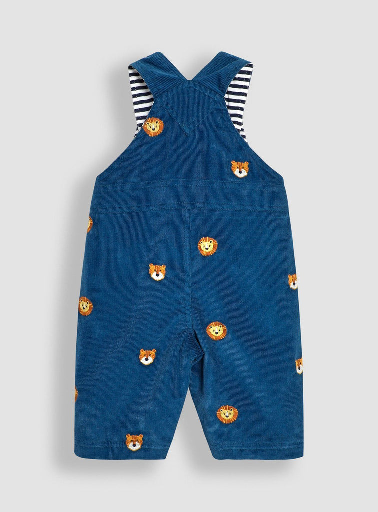 JOJO MAMAN BÉBÉ Safari Animal Embroidered Dungarees Up To 3 mths