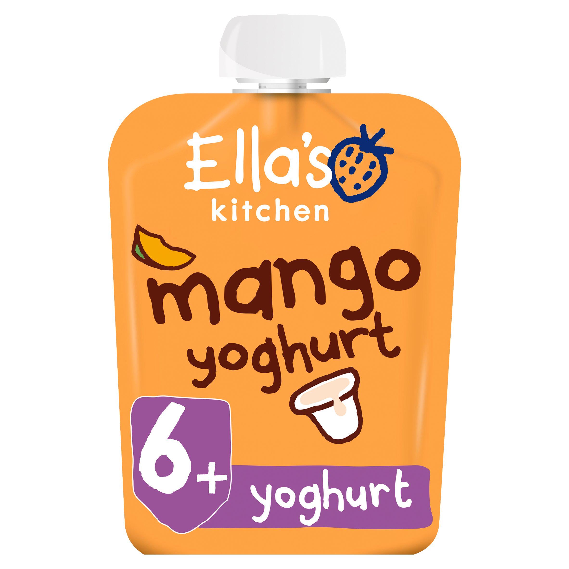 Ella's Kitchen Organic Mango Greek Style Yoghurt Baby Food Pouch 6+ Months 90g GOODS Sainsburys   