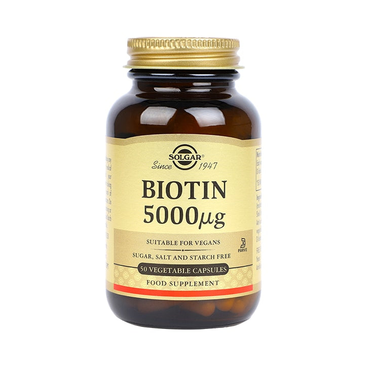 Solgar Biotin 5000µg 100 Vegi Capsules Biotin Holland&Barrett   