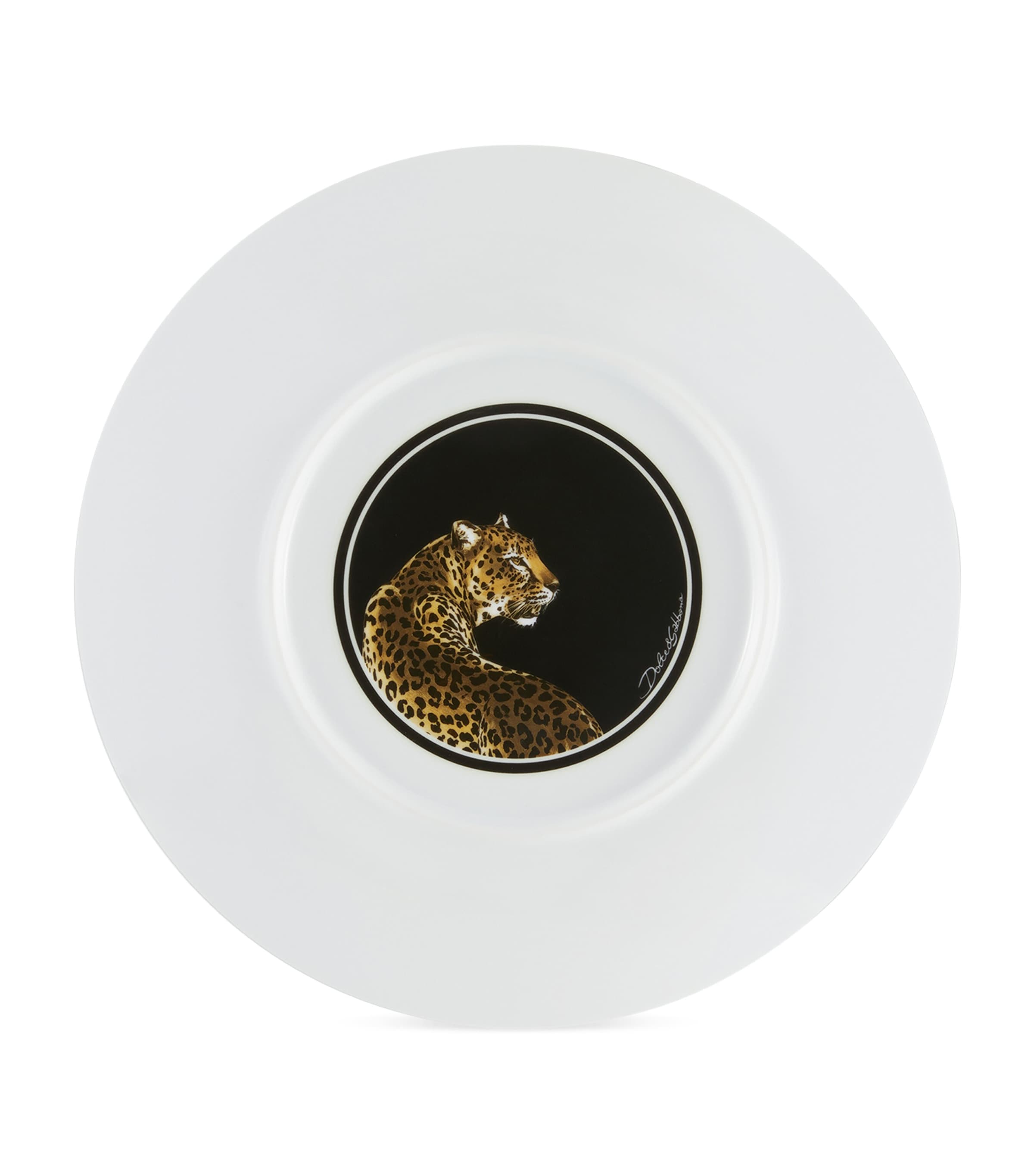 Dolce&Gabbana Casa porcelain leopard round serving platter 40.5cm - British product