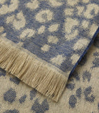 Yves Delorme Fauve leopard linen throw 140x160cm, UK version