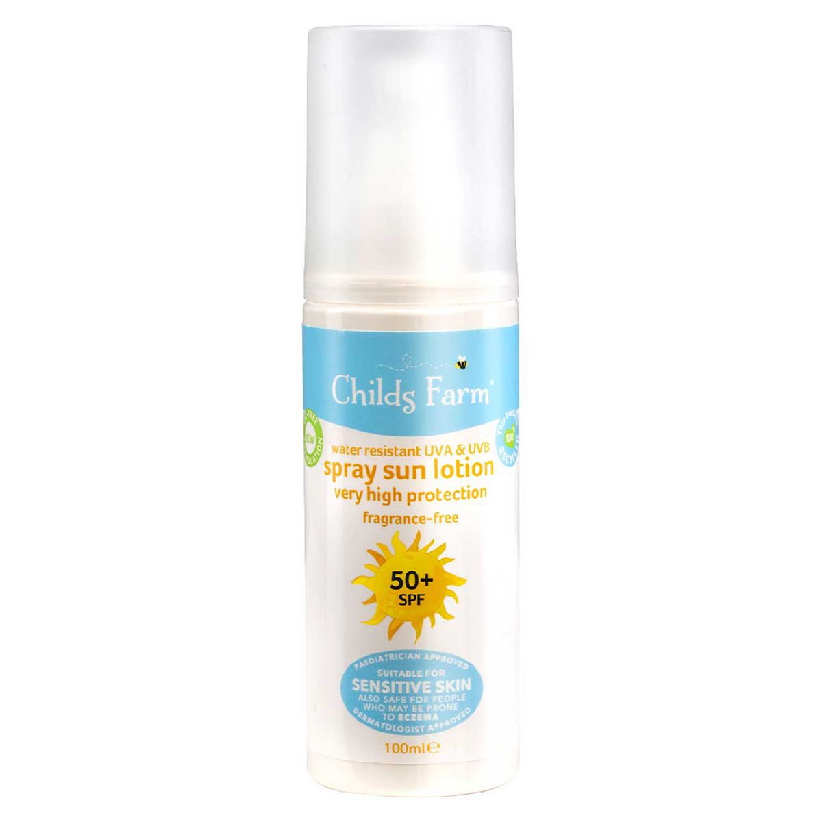 Childs Farm SPF 50+ Spray Sunscreen Fragrance-Free 100ml GOODS Boots   