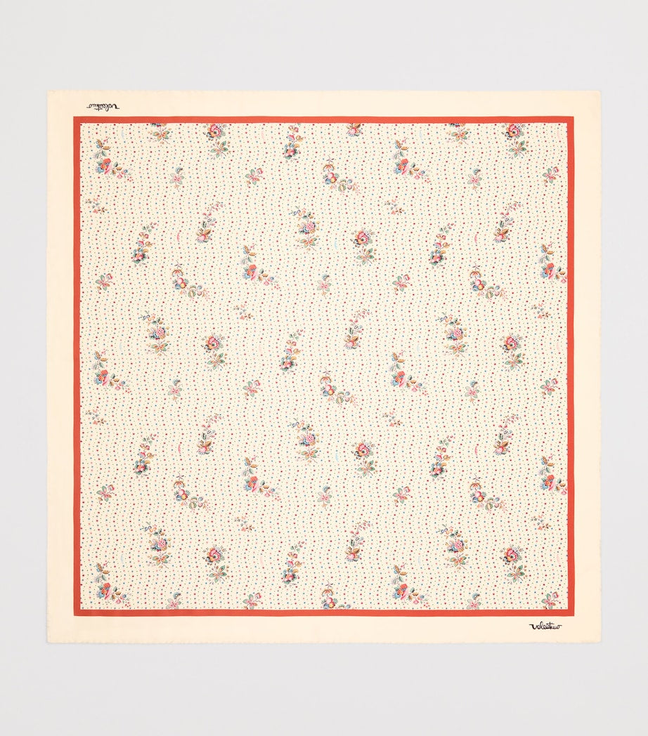 Valentino Garavani silk scarf floral print 90cm - British product