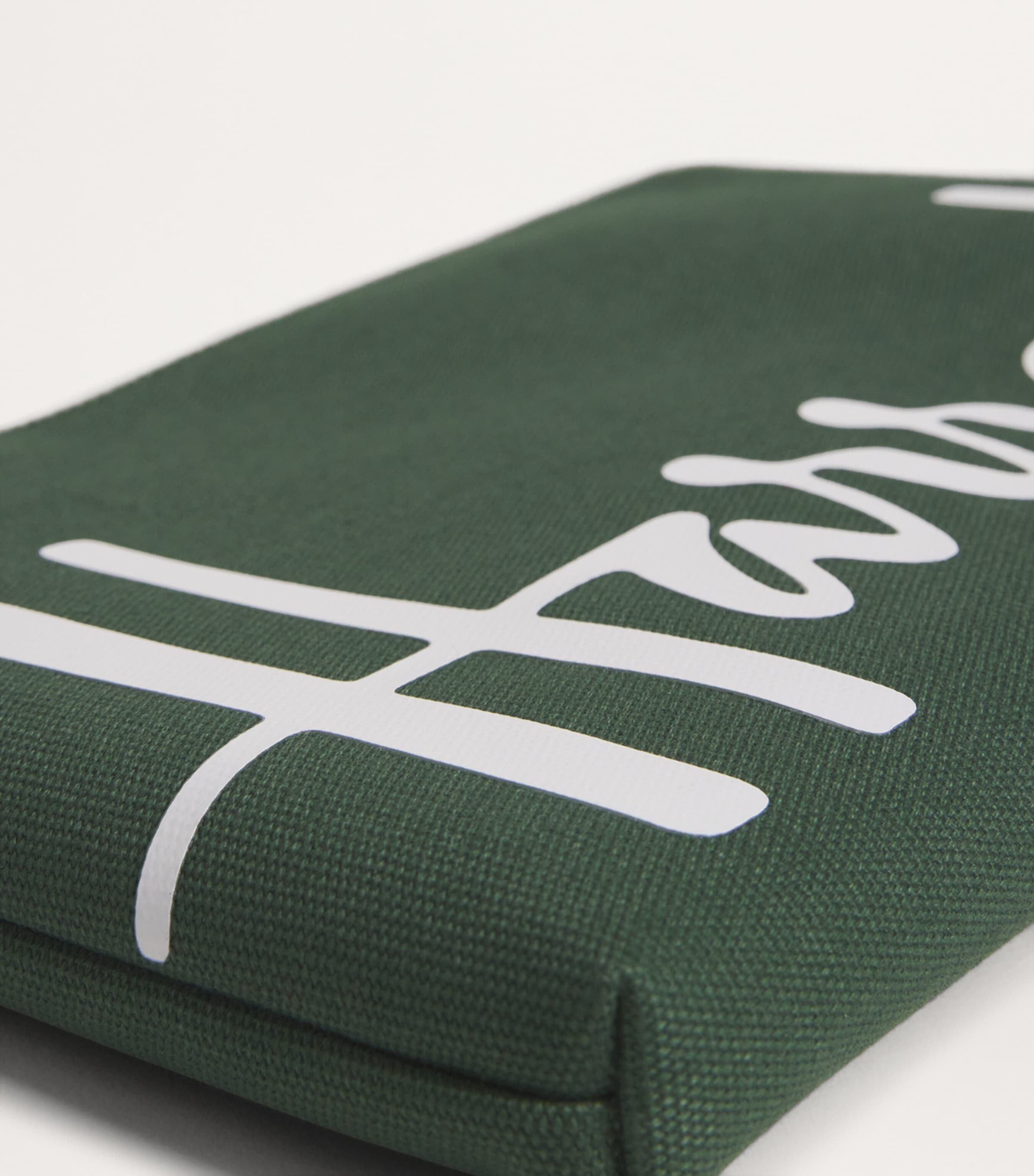 Harrods Medium Cotton Logo Pouch, UK version