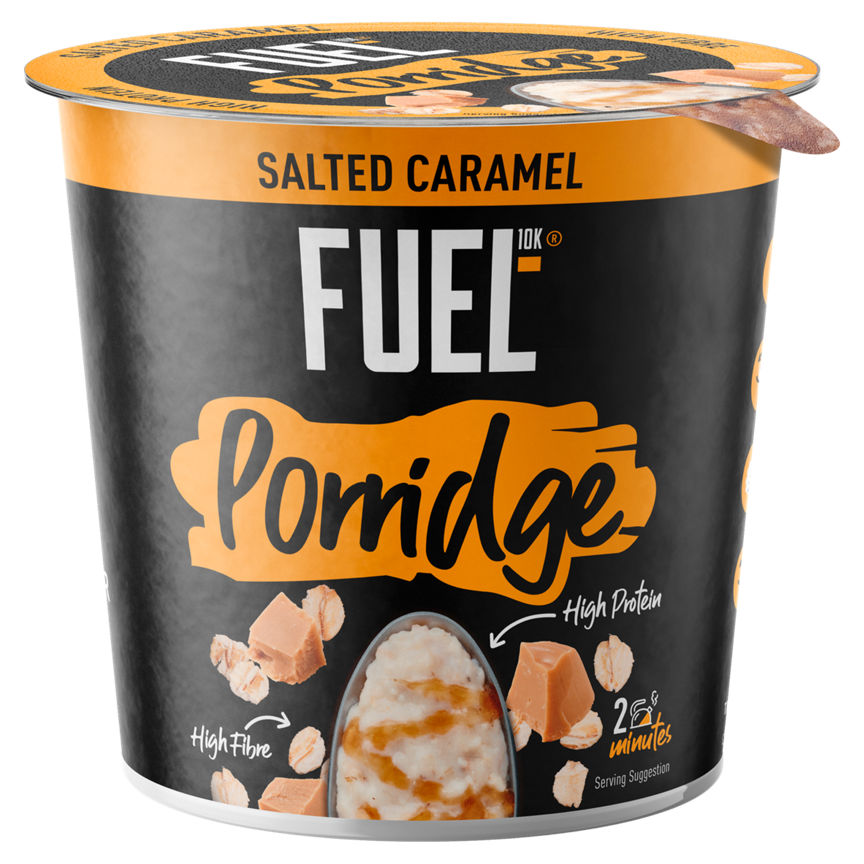 FUEL10K High Protein Salted Caramel Porridge Pot GOODS ASDA   