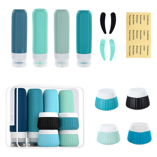 Livingandhome 14-piece silicone travel bottle set, UK version